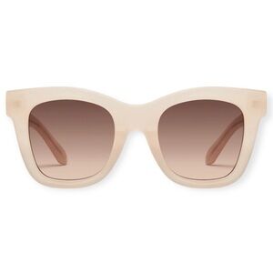 QUAY After Hours Sunglasses Bone Frame Brown Fawn Gradient Lens NWT